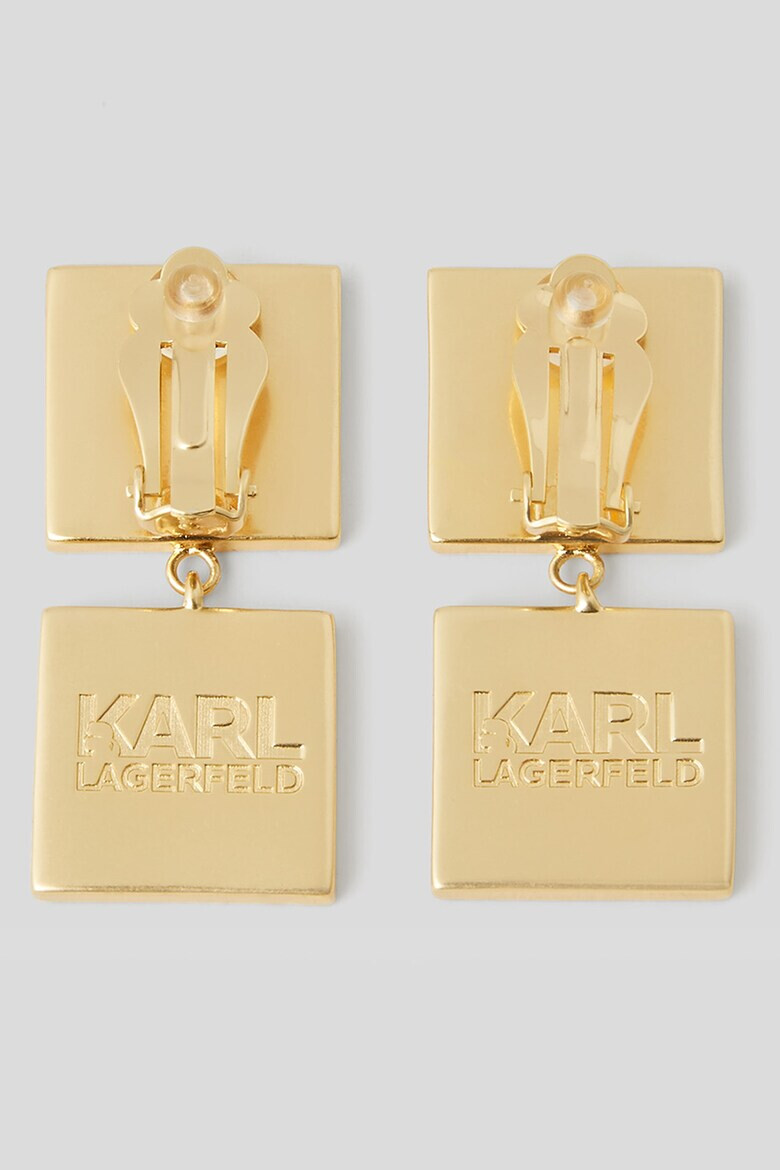 Karl Lagerfeld Обеци с лого - Pepit.bg