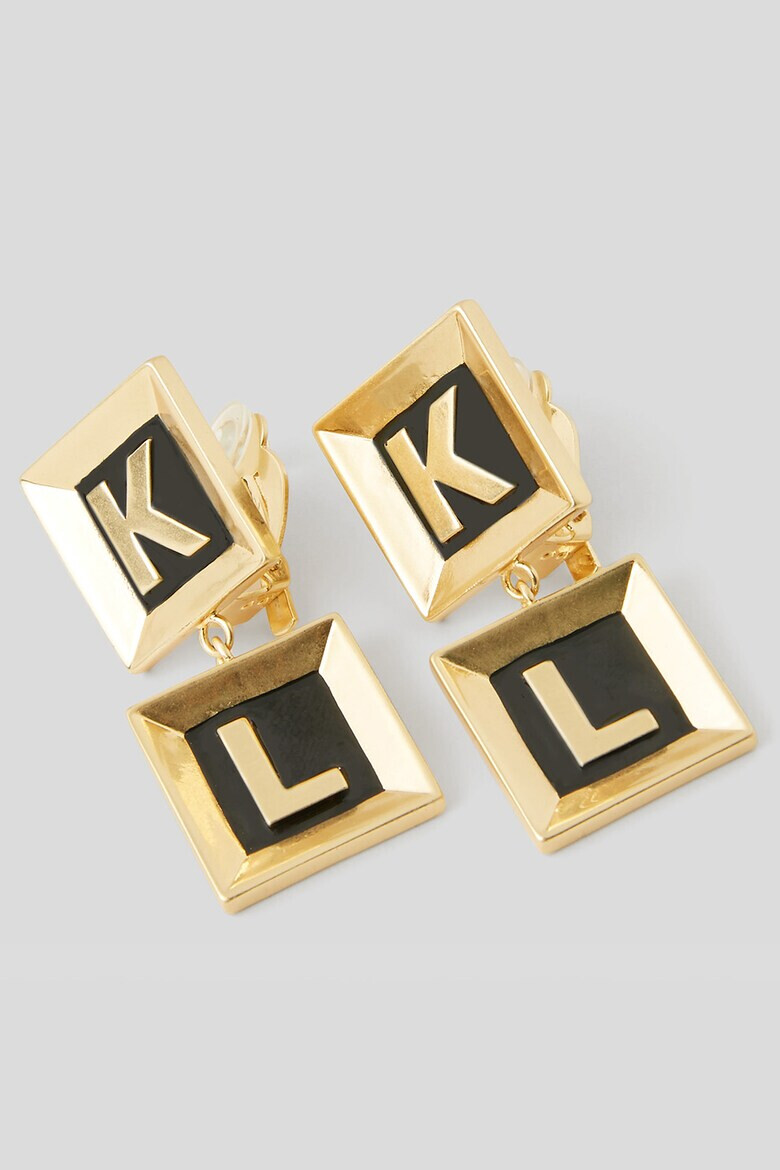 Karl Lagerfeld Обеци с лого - Pepit.bg