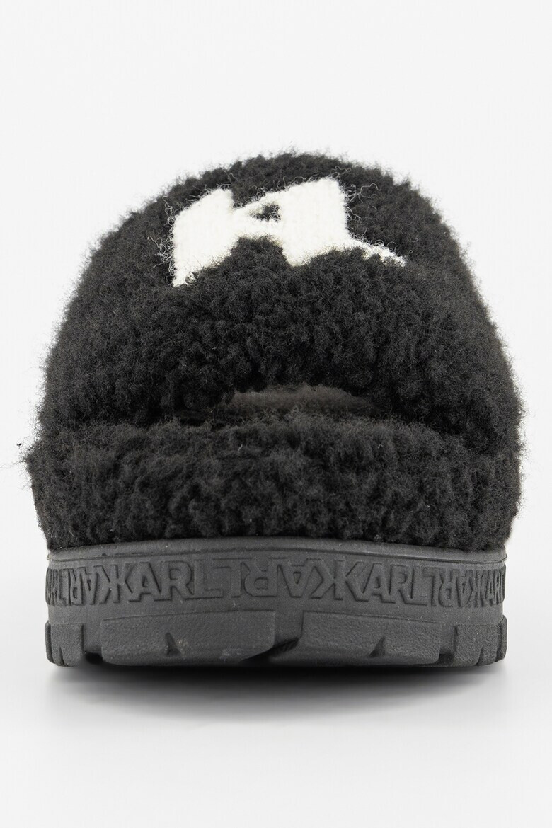 Karl Lagerfeld Плюшени чехли с равна платформа - Pepit.bg