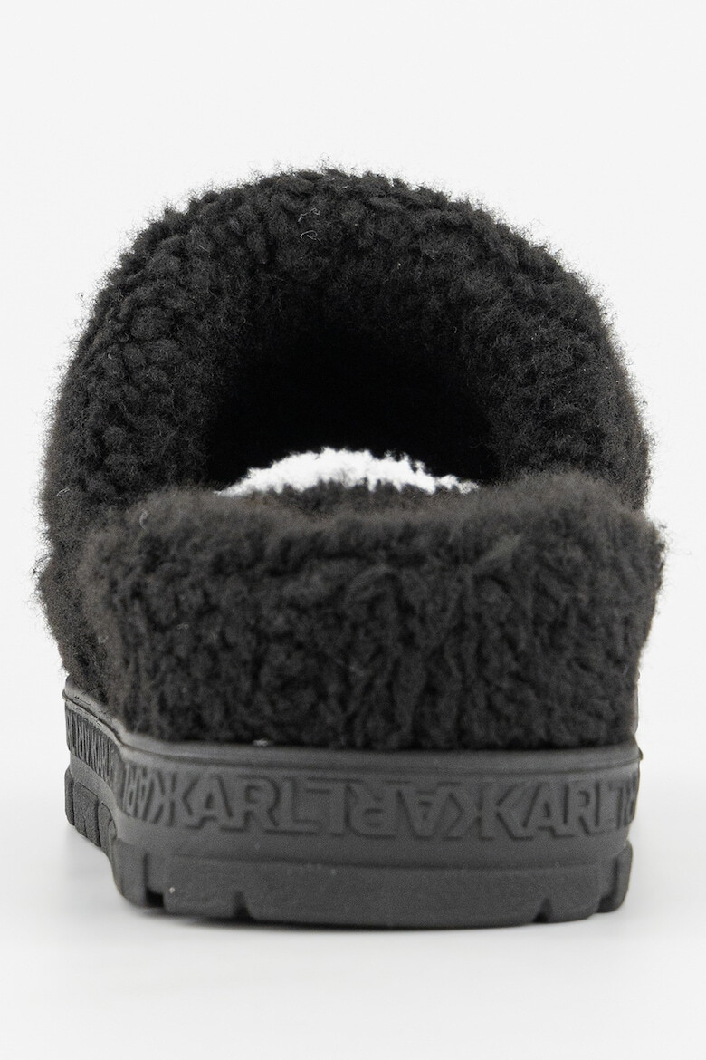 Karl Lagerfeld Плюшени чехли с равна платформа - Pepit.bg