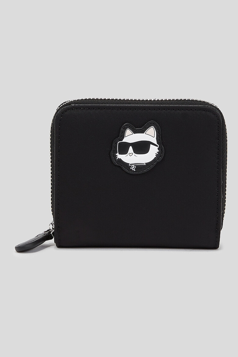 Karl Lagerfeld Портфейл с цип и апликация на Choupette - Pepit.bg