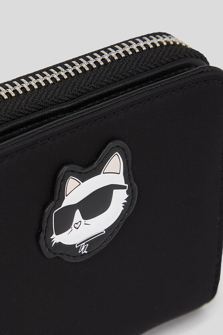 Karl Lagerfeld Портфейл с цип и апликация на Choupette - Pepit.bg