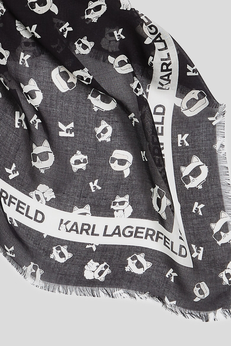 Karl Lagerfeld Шал Ikonik 2.0 с модал и коприна - Pepit.bg