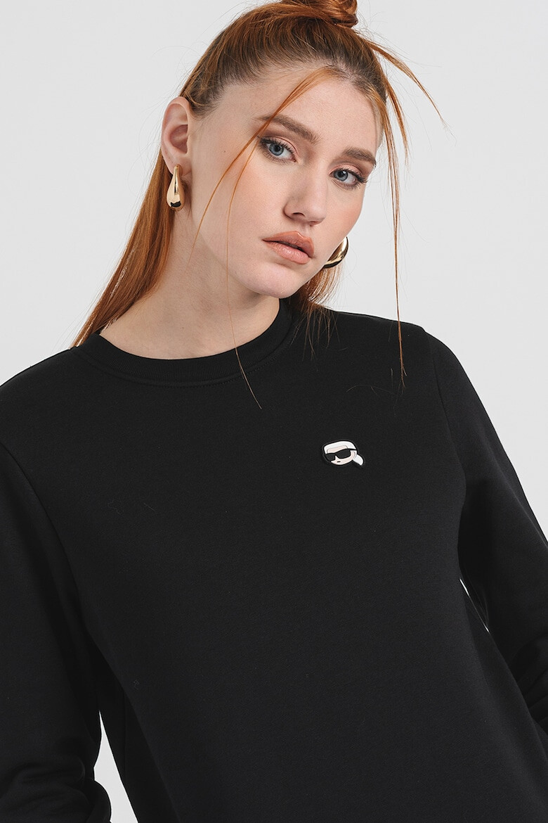 Karl Lagerfeld Суитшърт Ikon Patch с овално деколте - Pepit.bg