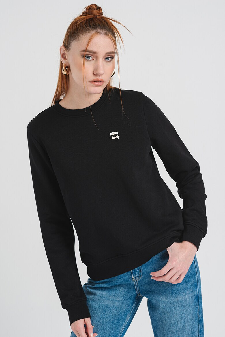 Karl Lagerfeld Суитшърт Ikon Patch с овално деколте - Pepit.bg