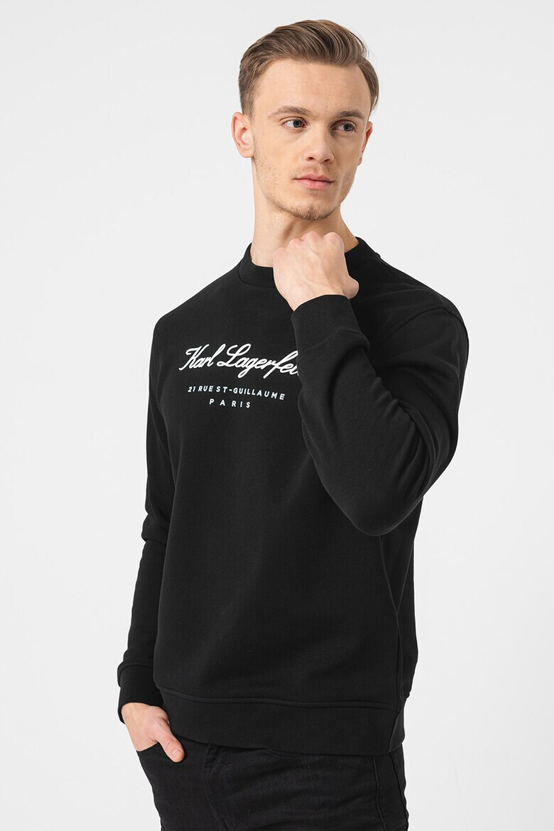 Karl Lagerfeld Суитшърт с лого - Черен - Бял - - Pepit.bg