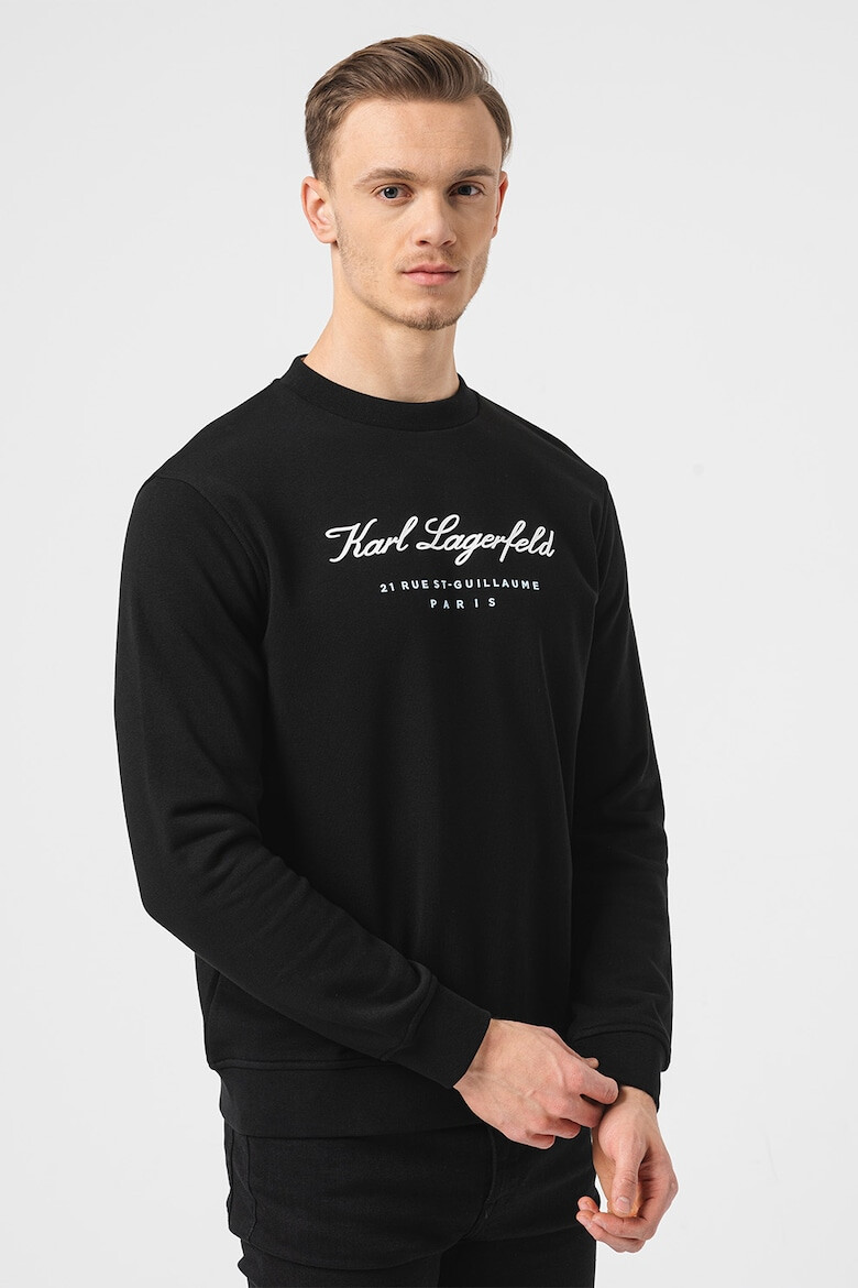 Karl Lagerfeld Суитшърт с лого - Черен - Бял - - Pepit.bg