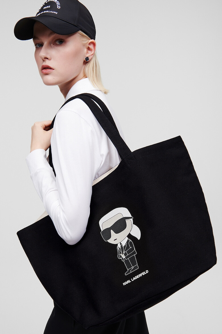 Karl Lagerfeld Платнена пазарска чанта - Pepit.bg