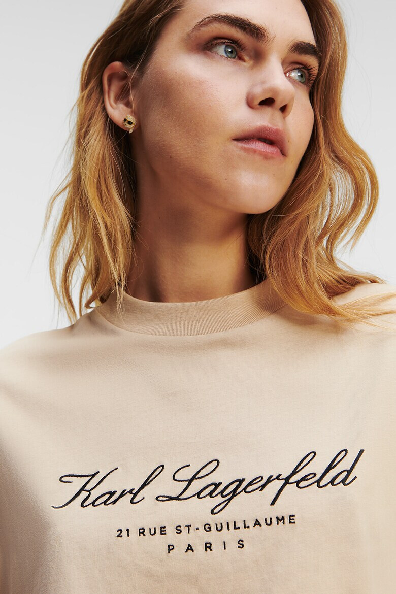 Karl Lagerfeld Тениска с бродирано лого - Pepit.bg