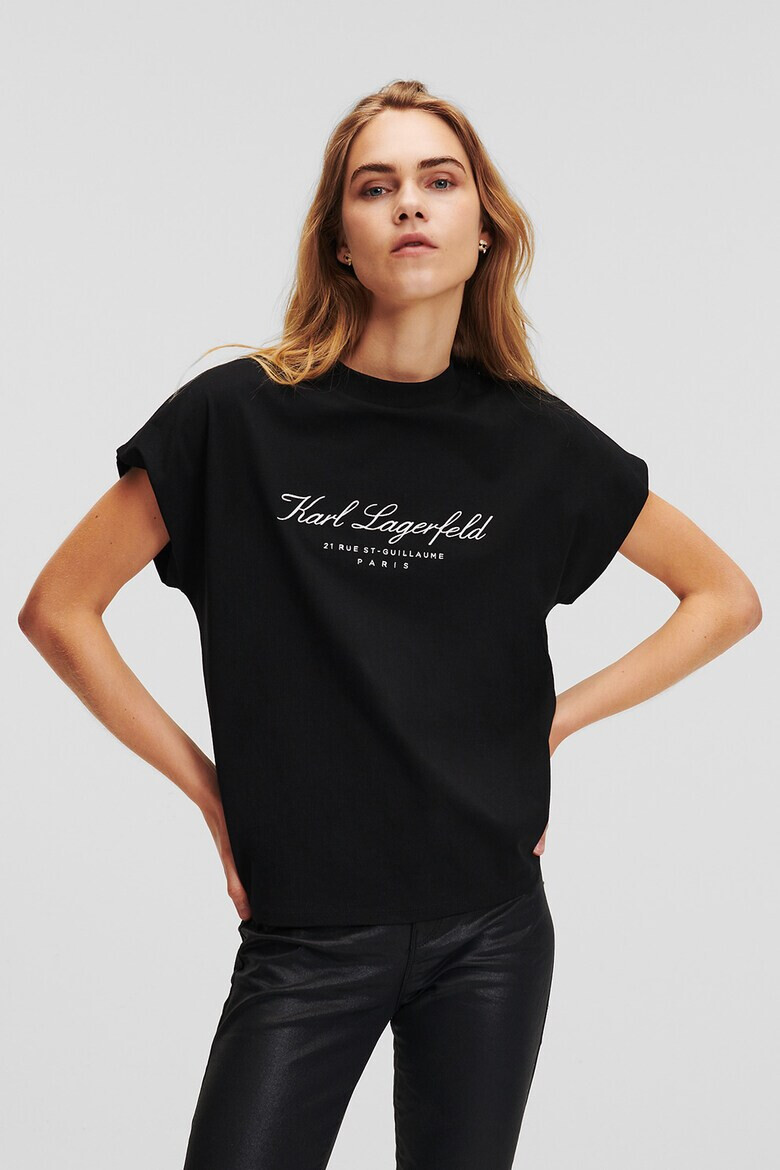 Karl Lagerfeld Тениска с бродирано лого - Pepit.bg