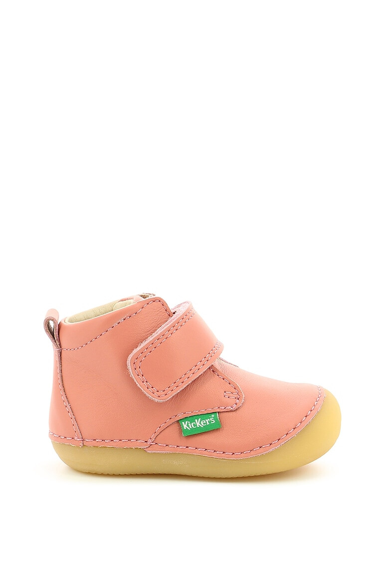 Kickers kids Кожени боти с велкро - Pepit.bg