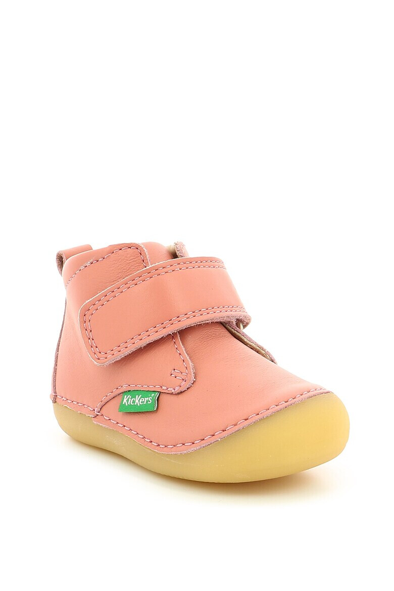 Kickers kids Кожени боти с велкро - Pepit.bg