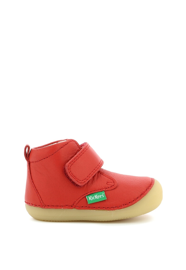 Kickers kids Кожени боти с велкро - Pepit.bg