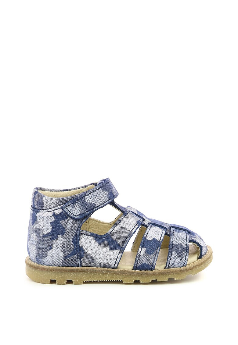 Kickers kids Кожени сандали с фигурална шарка - Pepit.bg