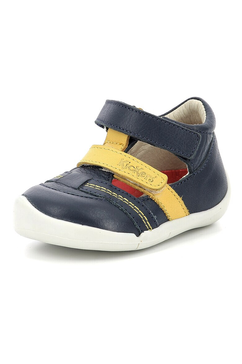 Kickers kids Кожени сандали с отвори - Pepit.bg