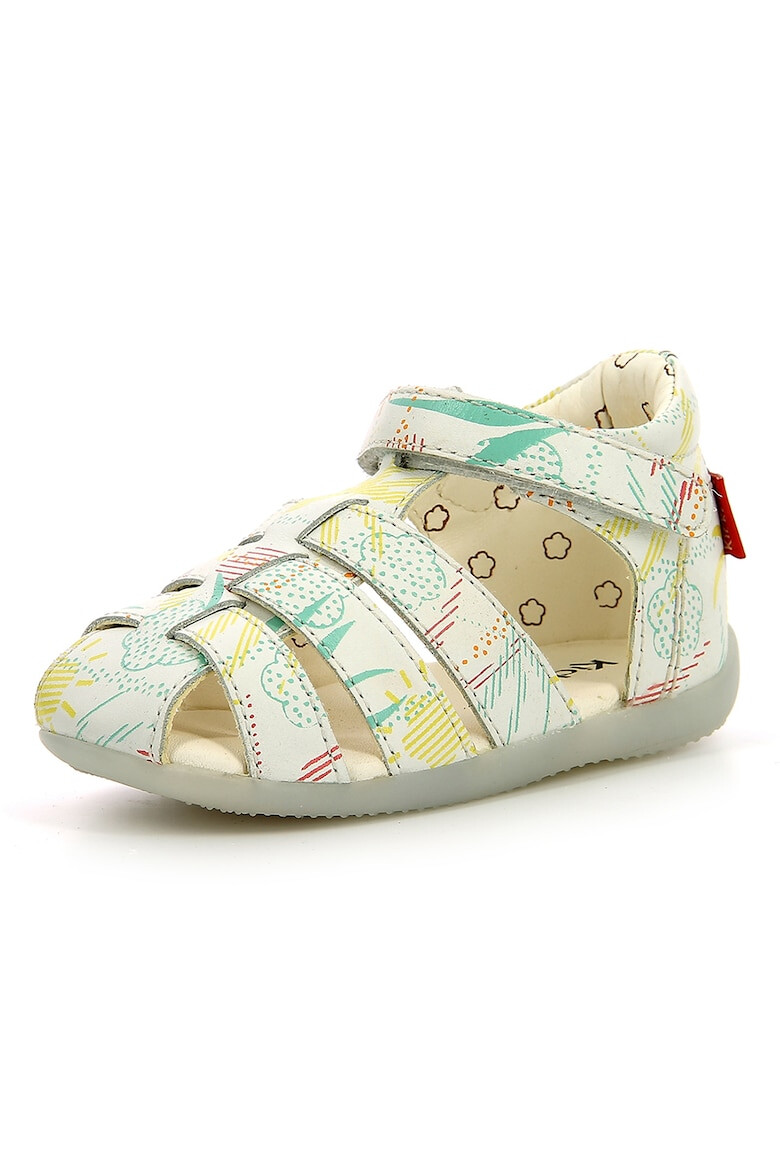 Kickers kids Кожени сандали с шарки - Pepit.bg