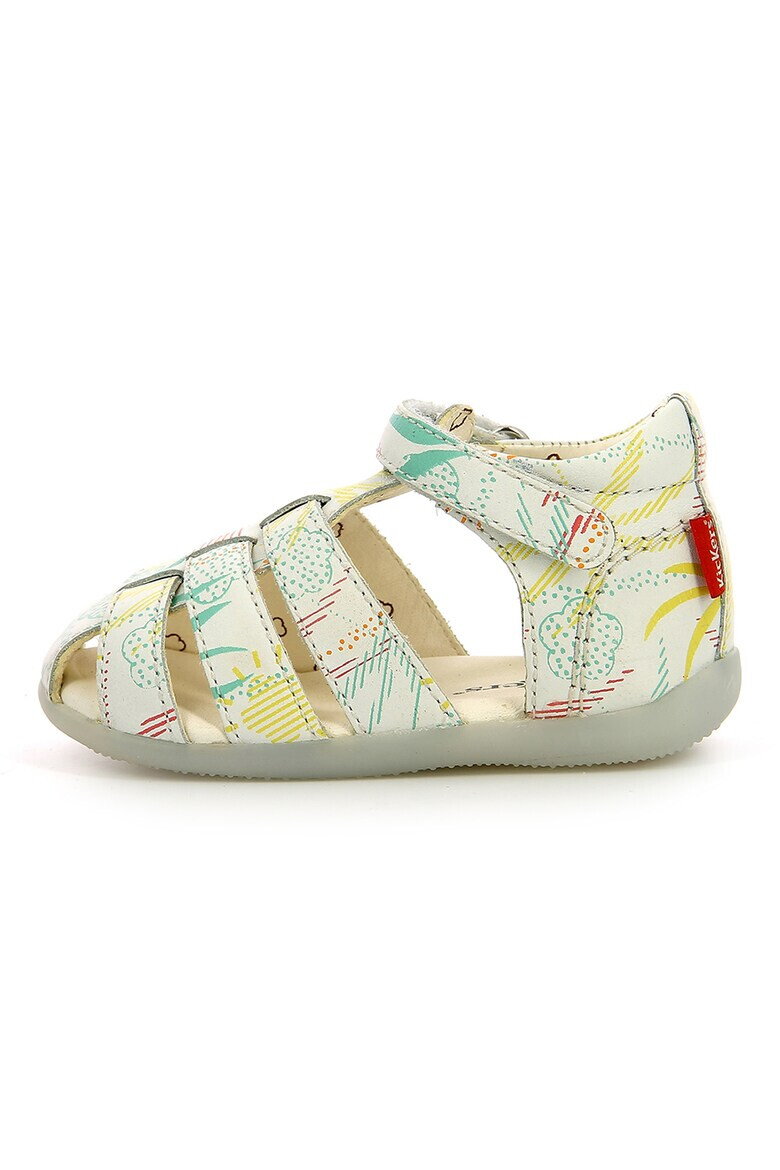 Kickers kids Кожени сандали с шарки - Pepit.bg