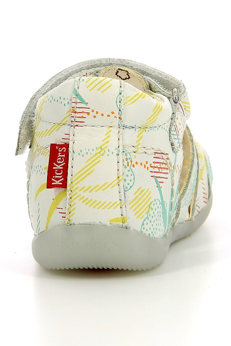 Kickers kids Кожени сандали с шарки - Pepit.bg
