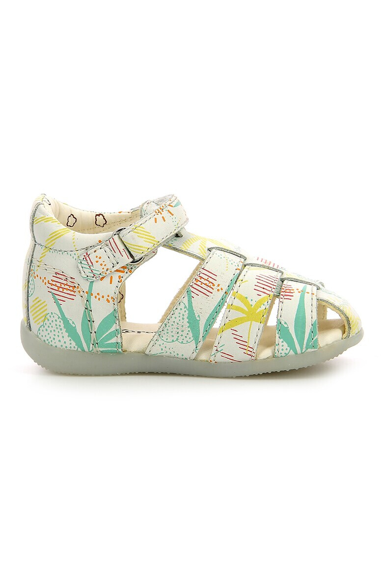 Kickers kids Кожени сандали с шарки - Pepit.bg
