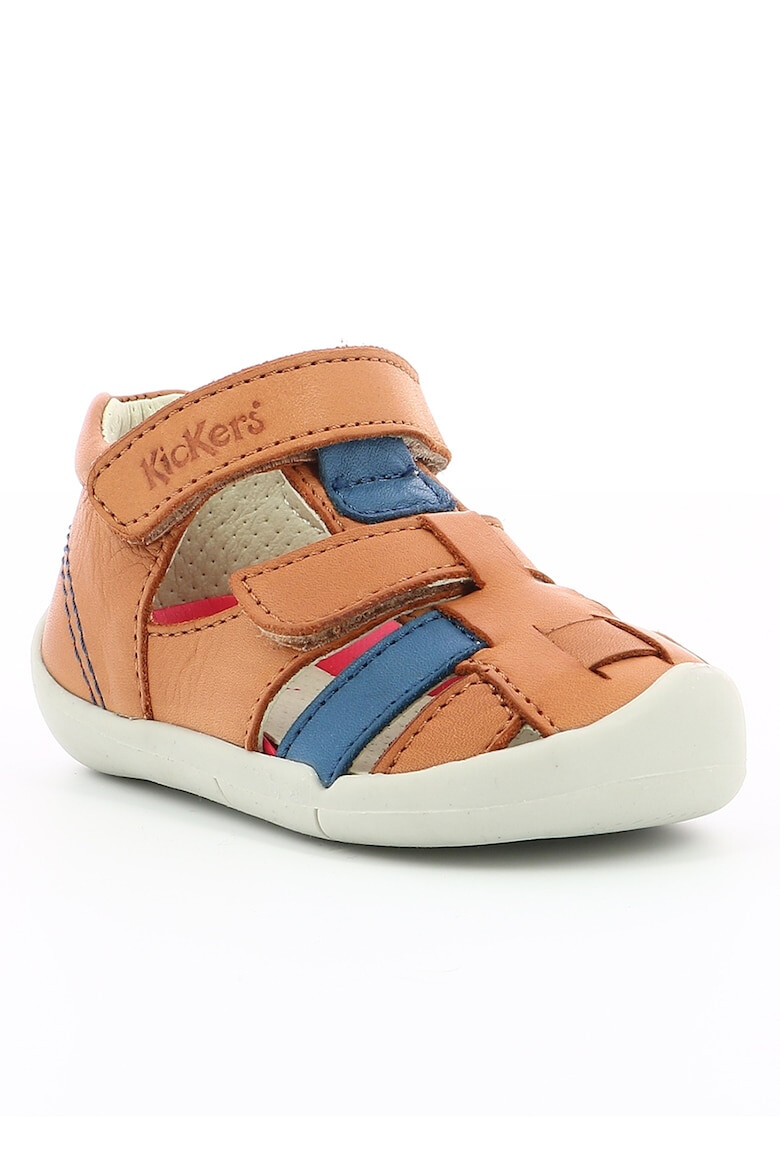 Kickers kids Кожени сандали с велкро - Pepit.bg