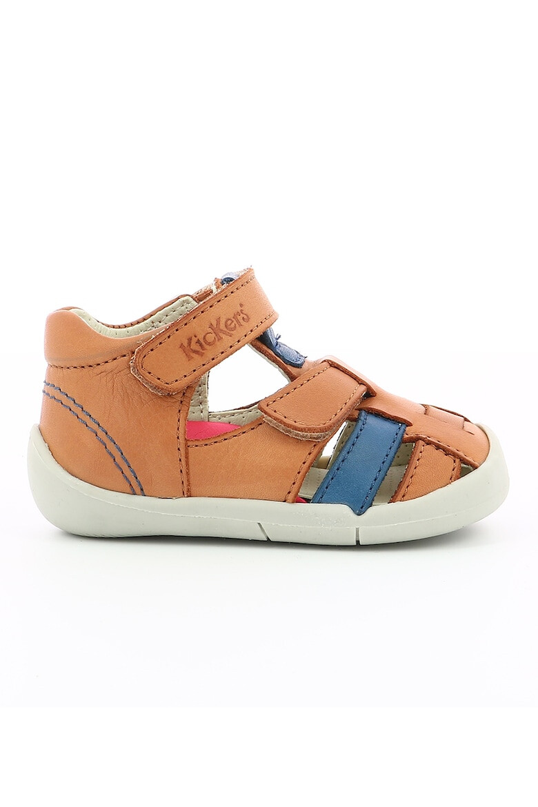 Kickers kids Кожени сандали с велкро - Pepit.bg