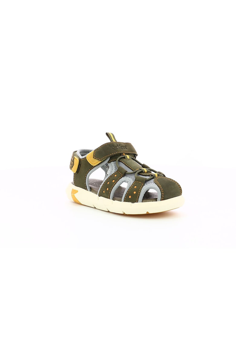 Kickers kids Кожени сандали с велкро - Pepit.bg