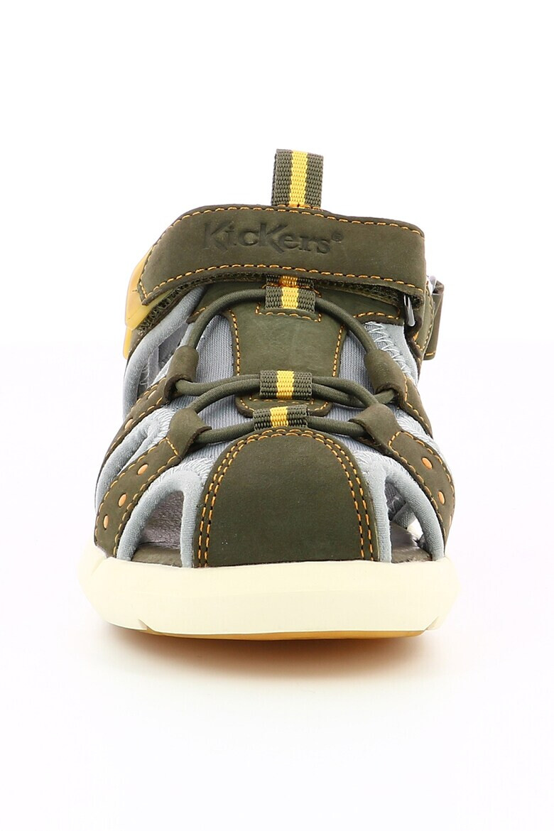 Kickers kids Кожени сандали с велкро - Pepit.bg