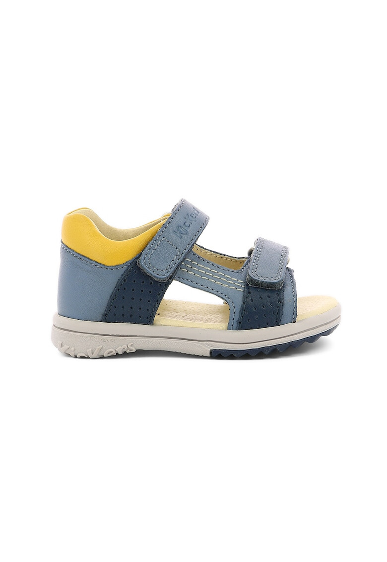 Kickers kids Кожени сандали с велкро - Pepit.bg