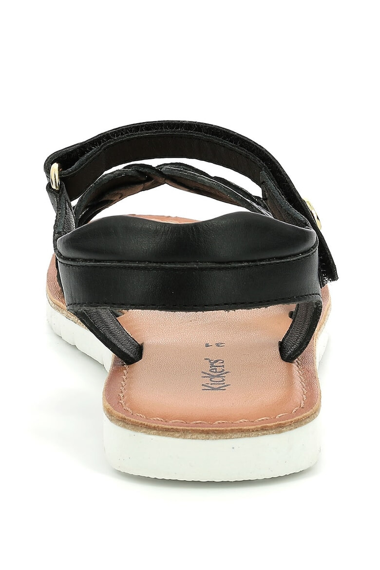 Kickers kids Кожени сандали с велкро - Pepit.bg
