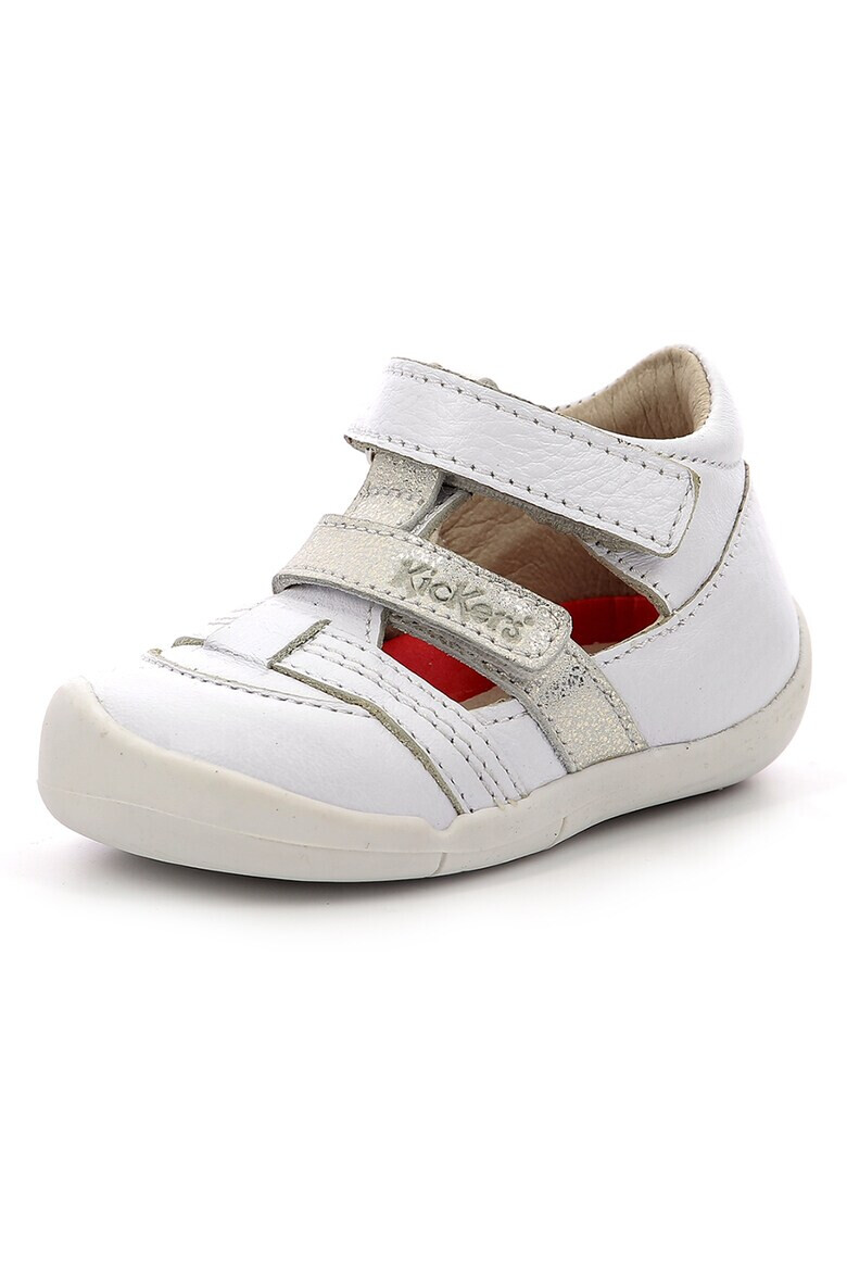 Kickers kids Кожени сандали с велкро - Pepit.bg
