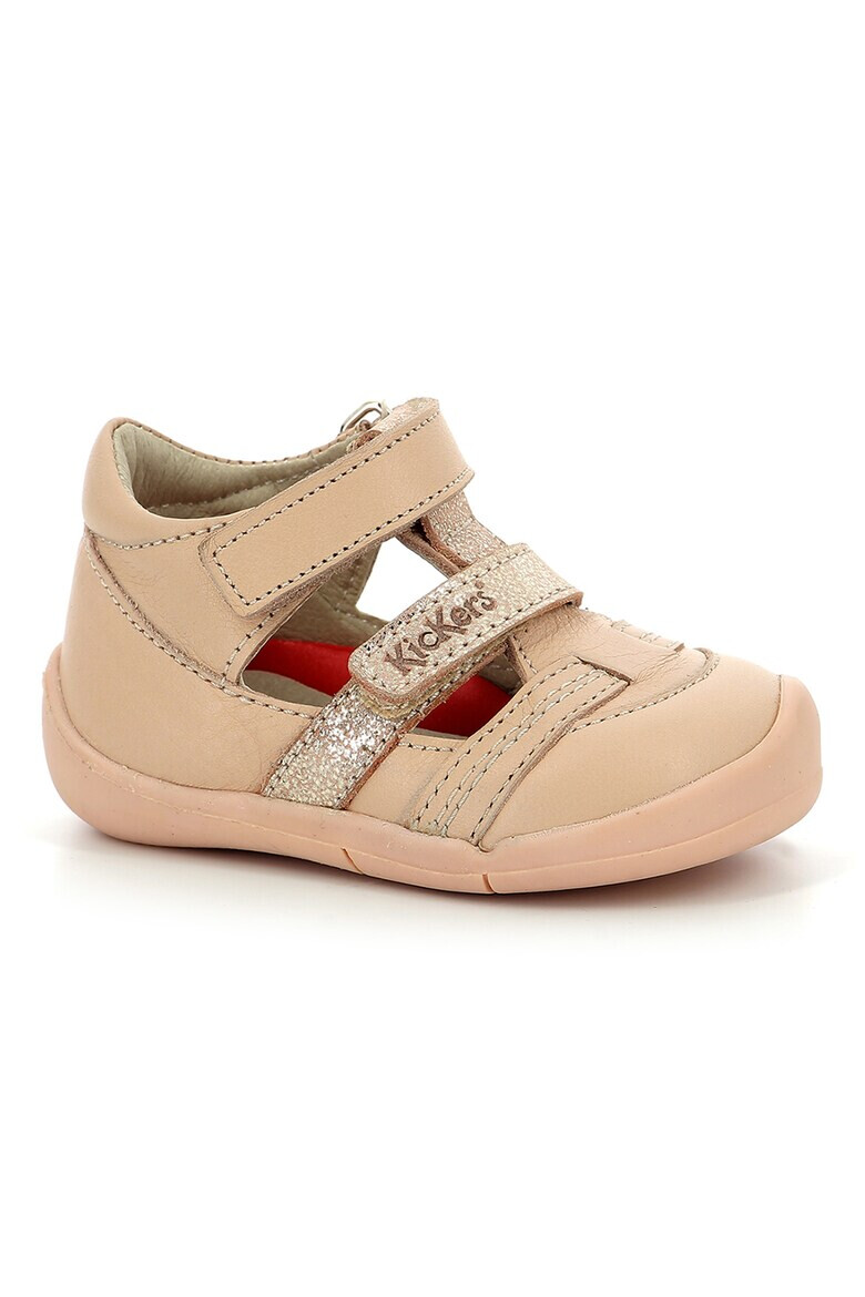 Kickers kids Кожени сандали с велкро - Pepit.bg
