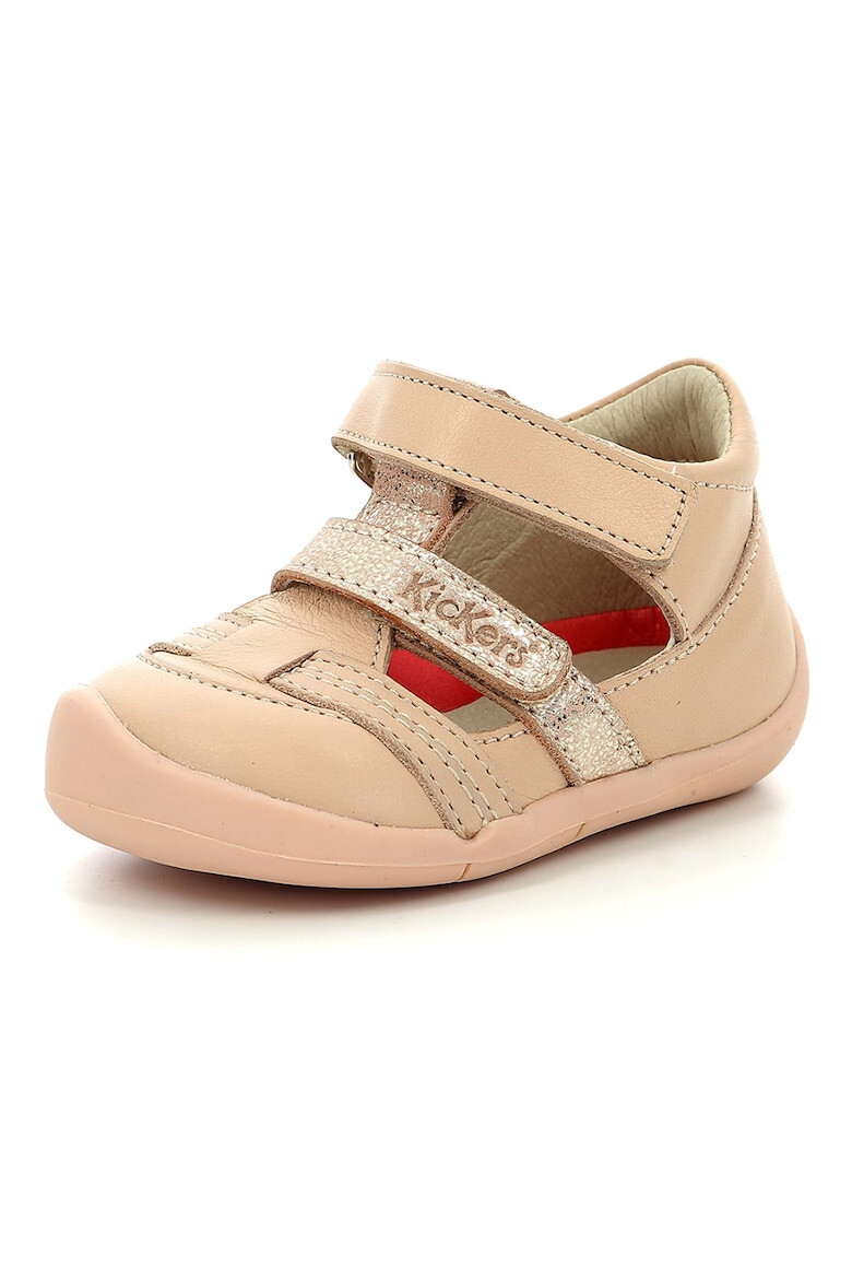 Kickers kids Кожени сандали с велкро - Pepit.bg