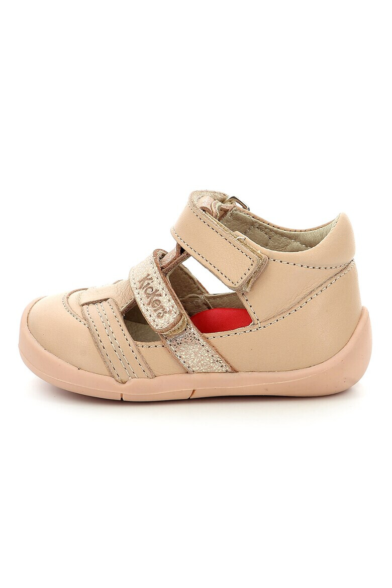 Kickers kids Кожени сандали с велкро - Pepit.bg