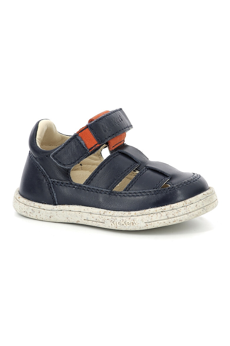 Kickers kids Кожени сандали с велкро - Pepit.bg