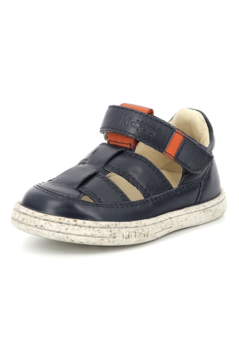 Kickers kids Кожени сандали с велкро - Pepit.bg
