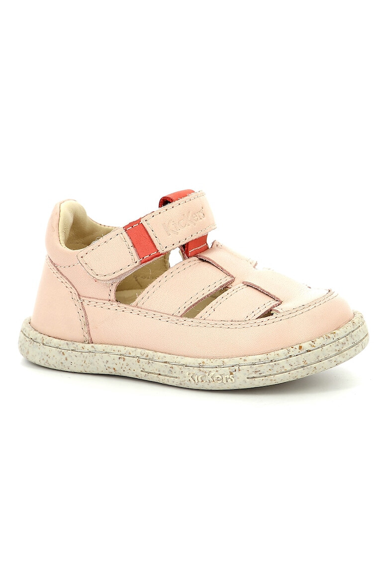 Kickers kids Кожени сандали с велкро - Pepit.bg