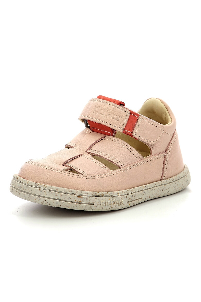 Kickers kids Кожени сандали с велкро - Pepit.bg