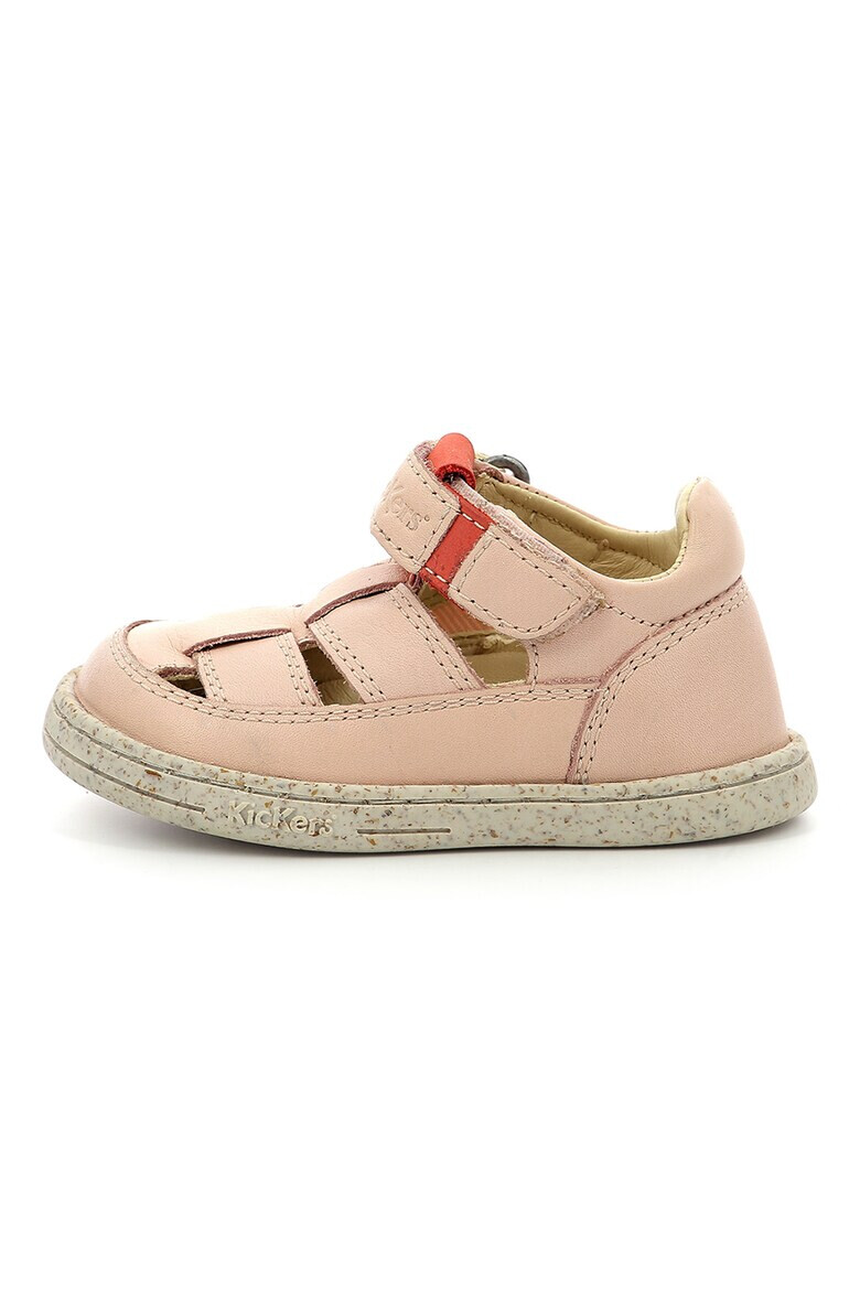 Kickers kids Кожени сандали с велкро - Pepit.bg