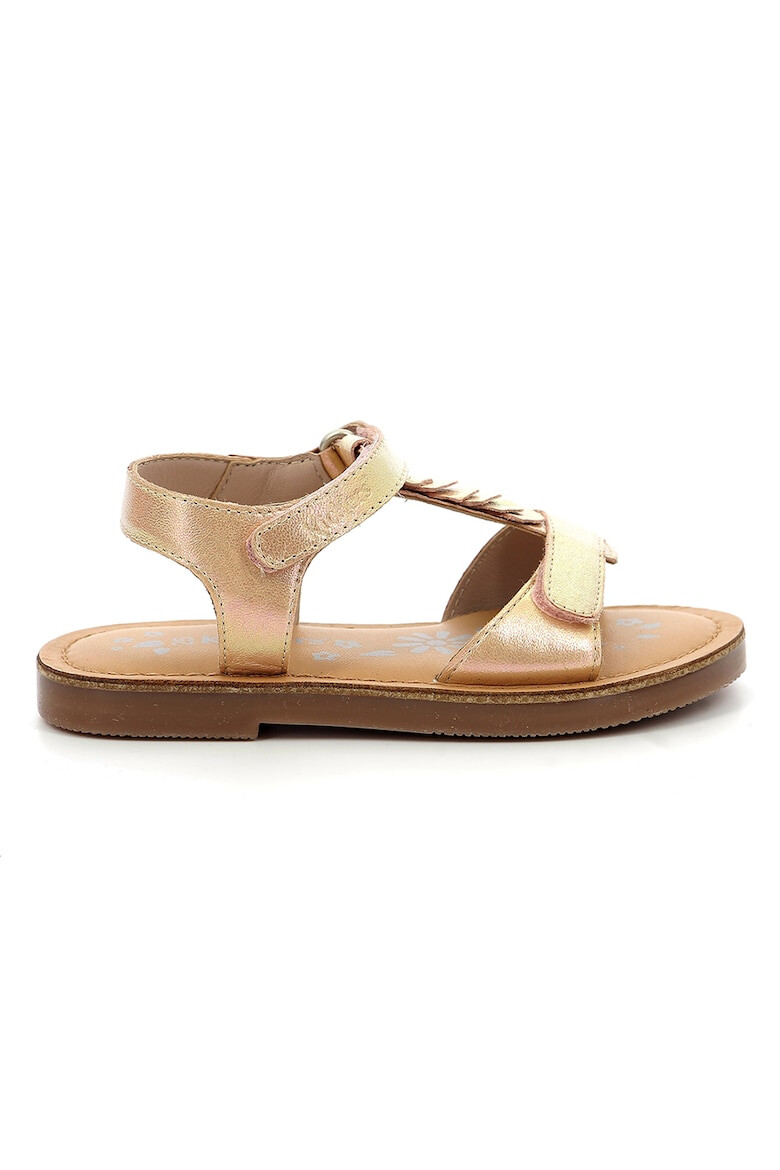 Kickers kids Кожени сандали с велкро - Pepit.bg
