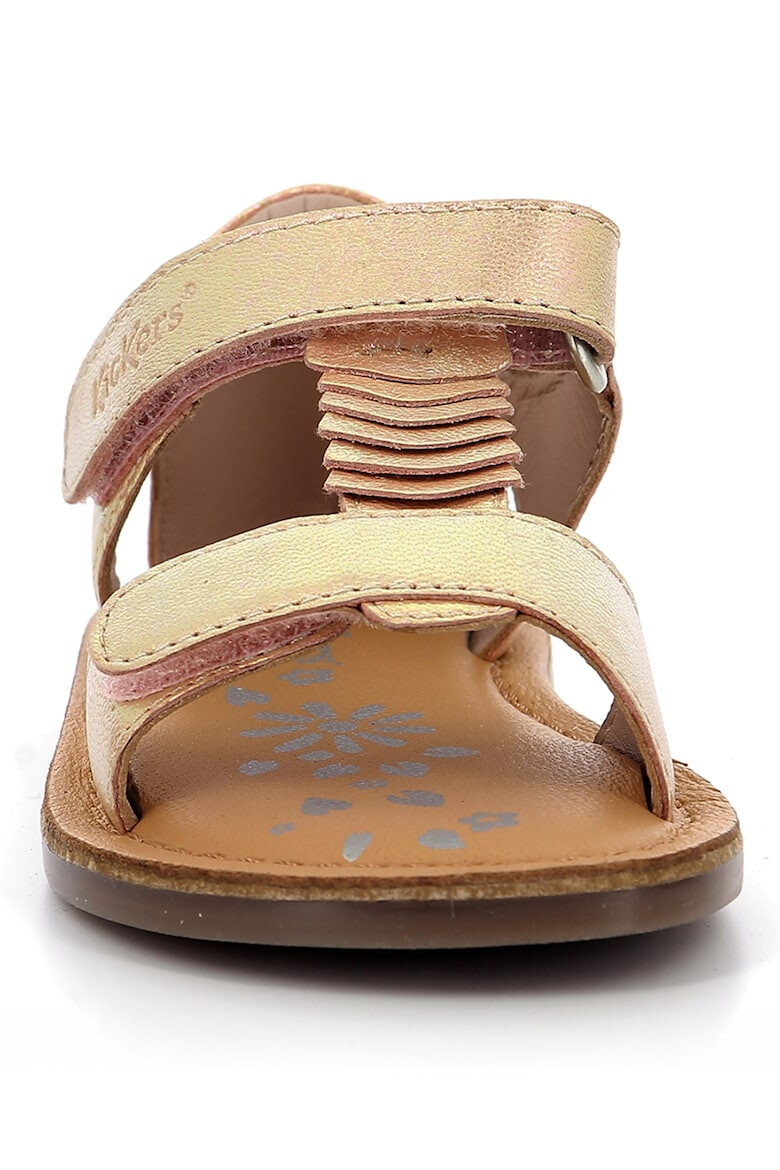 Kickers kids Кожени сандали с велкро - Pepit.bg