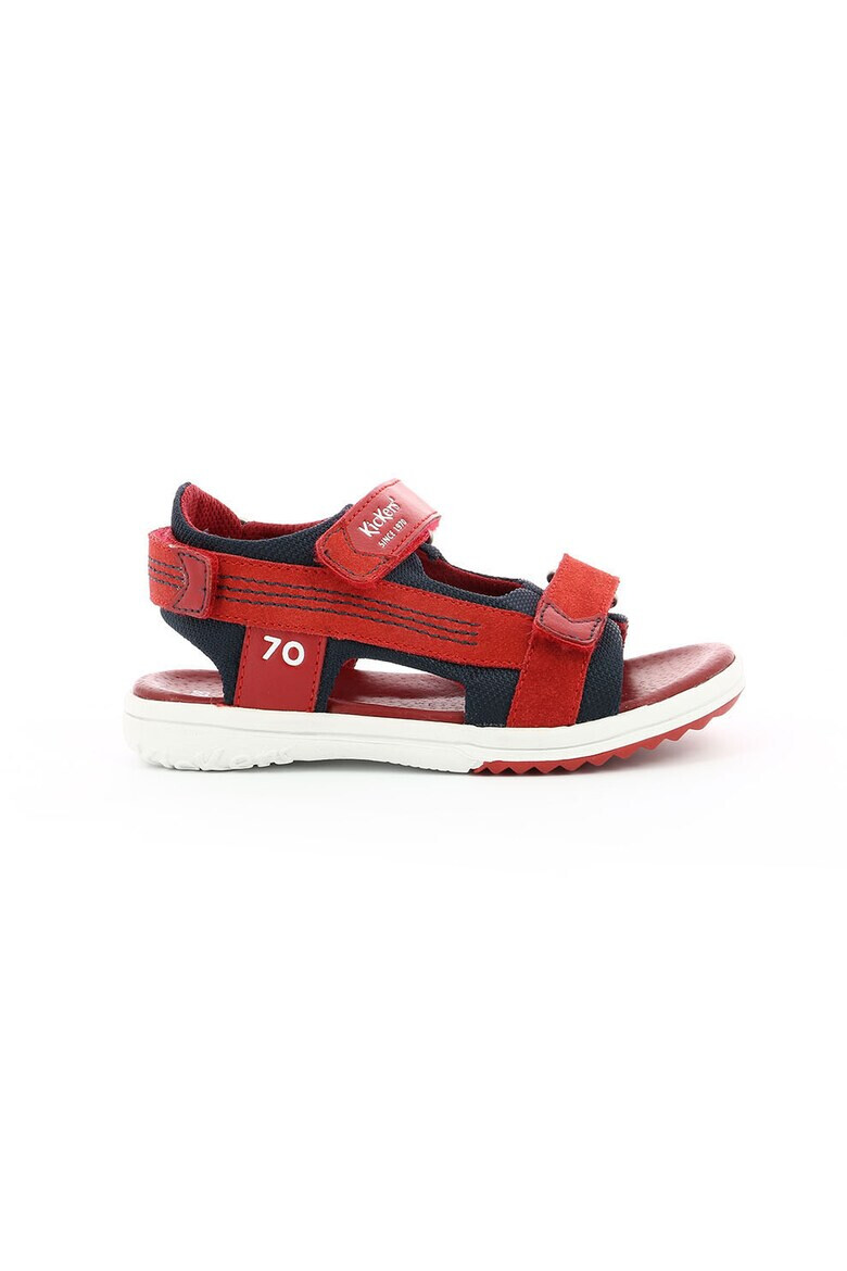 Kickers kids Сандали с велкро и велур - Pepit.bg