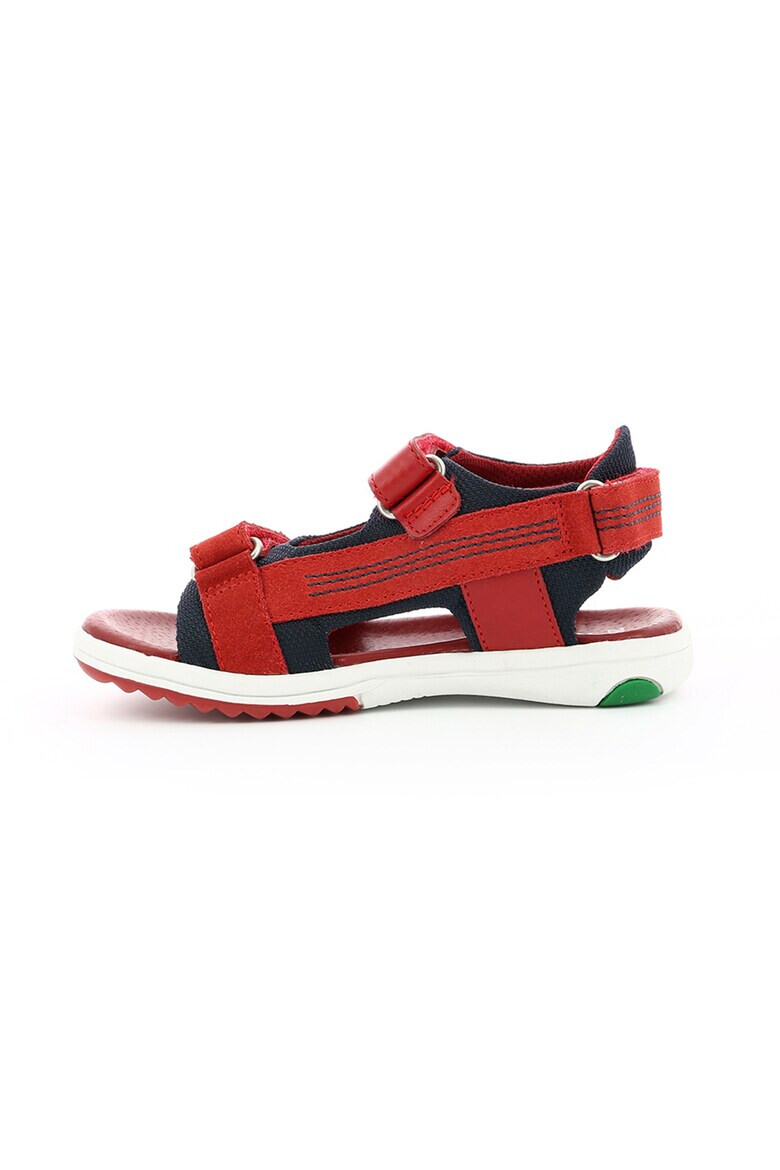Kickers kids Сандали с велкро и велур - Pepit.bg