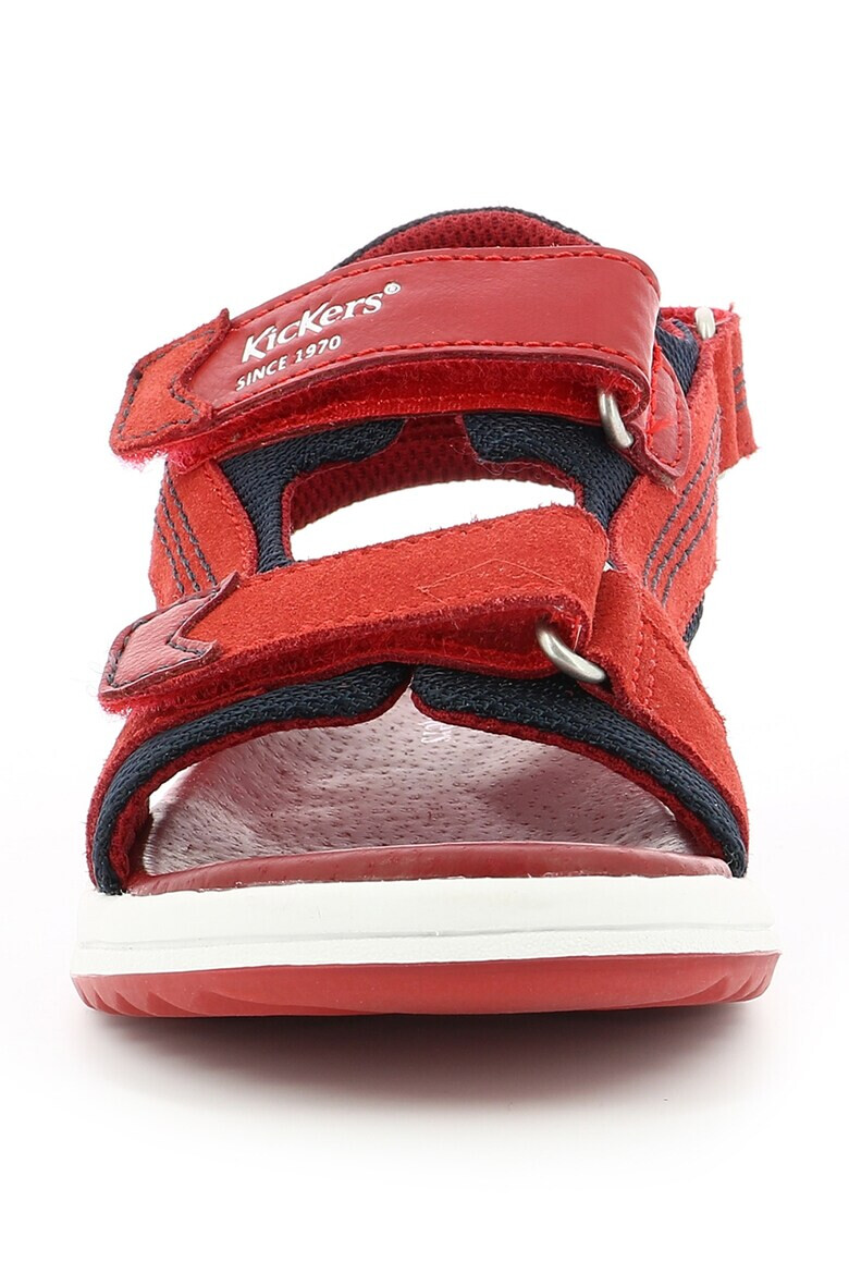 Kickers kids Сандали с велкро и велур - Pepit.bg