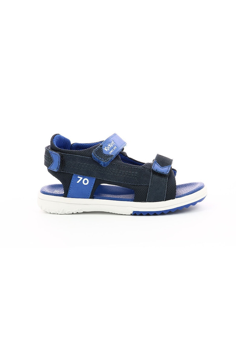 Kickers kids Сандали с велкро и велур - Pepit.bg