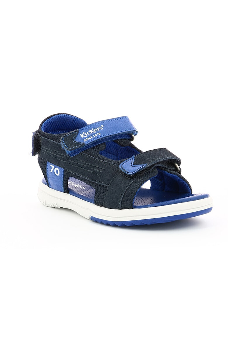 Kickers kids Сандали с велкро и велур - Pepit.bg
