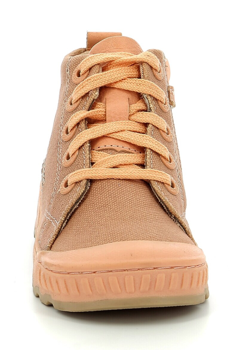 Kickers Текстилни кецове с цип - Бледооранжев - Pepit.bg