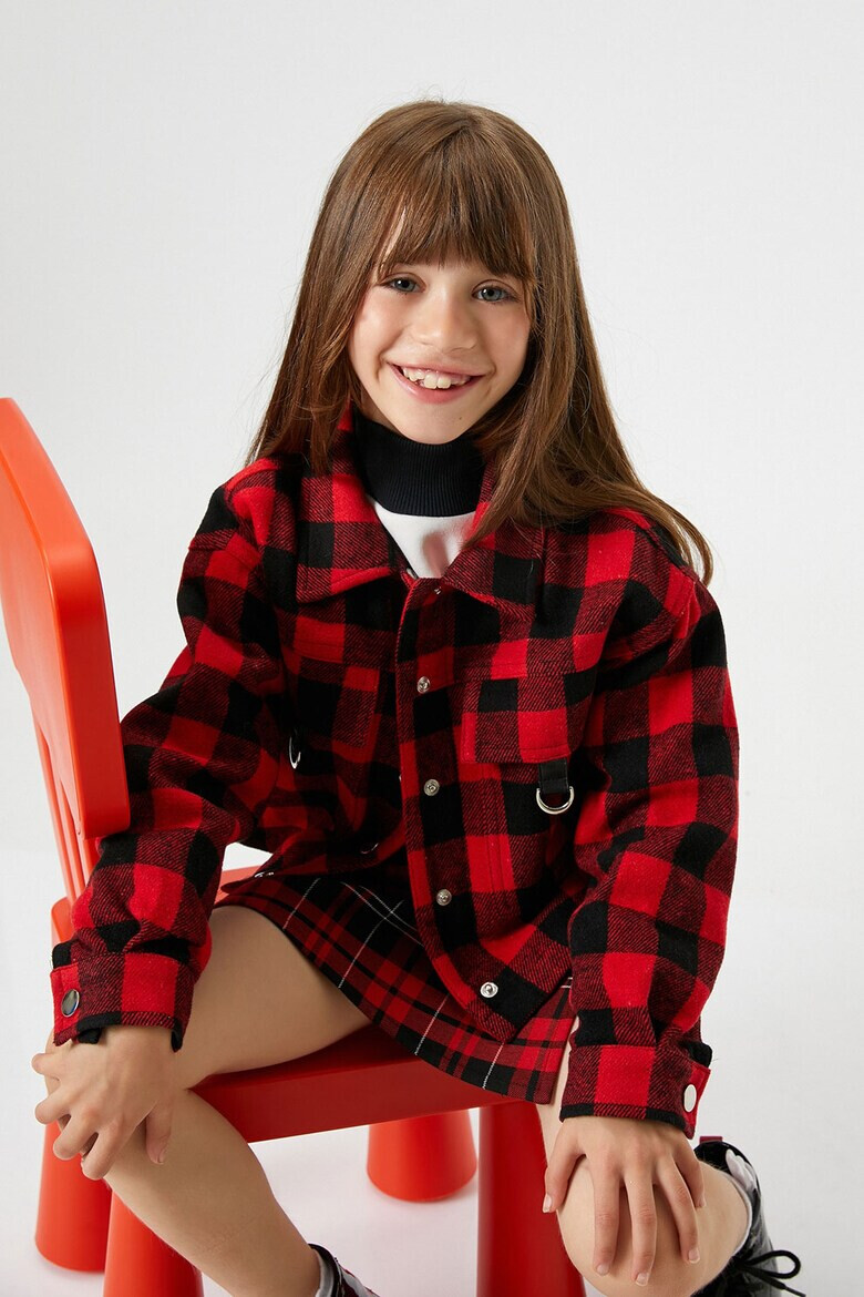 KOTON Карирано яке с капси - Pepit.bg