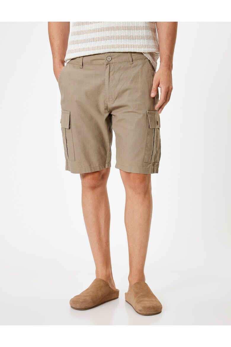 KOTON Къс панталон с лен с джобове с капаче - Pepit.bg