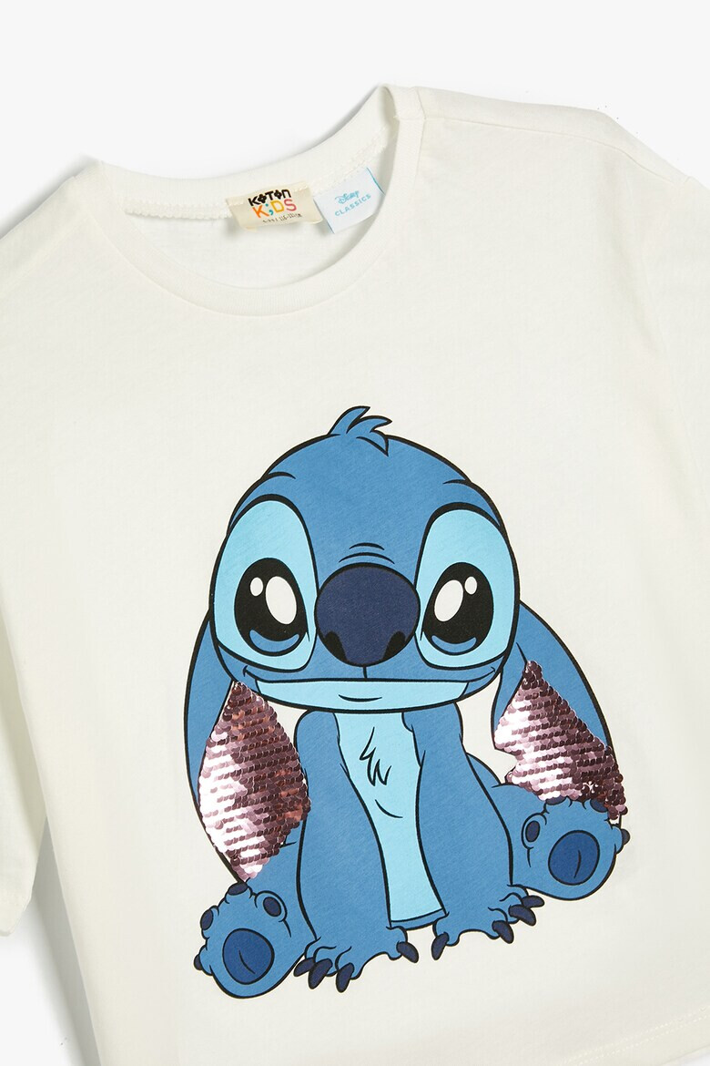 KOTON Памучна тениска с принт на Stitch - Pepit.bg