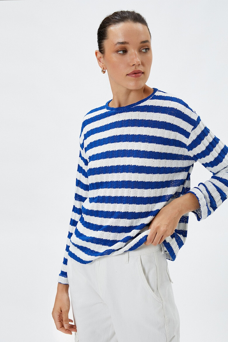 KOTON Пуловер с овално деколте и райе - Pepit.bg